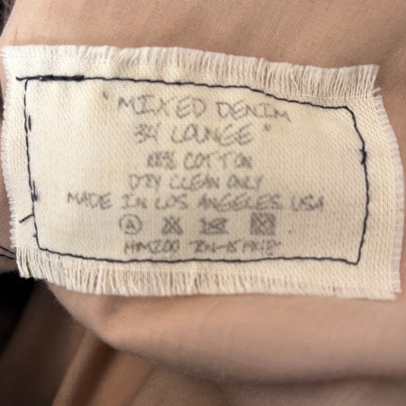 Greg Lauren mixed denim 34 lounge jeans Sz 2 - Picture 11 of 11